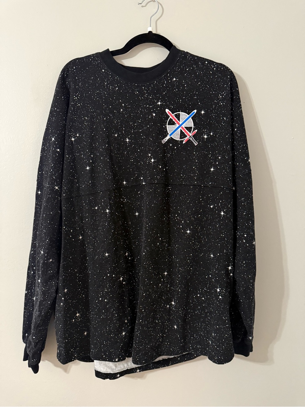 Disney Star Wars Rise of Skywalker Spirit Jersey Black Galaxy XL